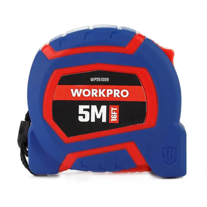 WORKPRO WP261009 5Mx19mm/16Ft. Naylon Kaplama Sarı Çelik Şerit Metre