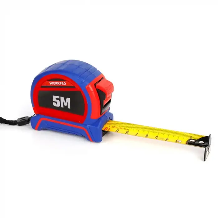 WORKPRO WP261041 5Mx25mm Naylon Kaplama Sarı Çift Taraflı Manyetik Çelik Şerit Metre