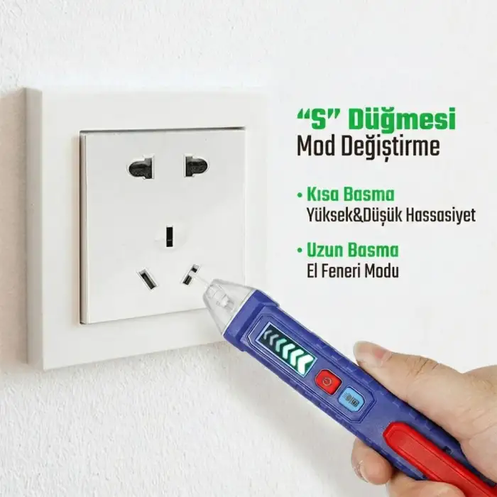 WORKPRO WP295004 12-1000 Volt AC Yüksek Hassasiyetli Profesyonel Voltaj Dedektörü