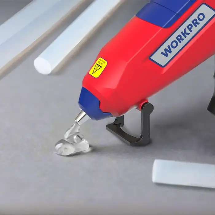 WORKPRO WP432001 7x100mm Sıcak Silikon Tabancası İçin 100 Adet Şeffaf Yedek Silikon/Mum