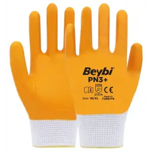Beybi PN3+ Polyester Örme Nitril Eldiven 1 Paket