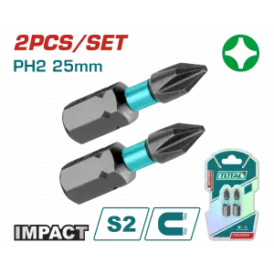 DARBELİ PH2X25 MM BİTS UCU 2 Lİ PAKET