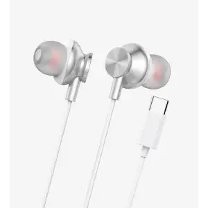 Linktech H341 Mikrofonlu Kulak İçi Tip-C Kablolu Kulaklık Beyaz