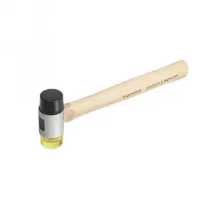 WORKPRO WP241050 35mm Ahşap Saplı Çift Başlı Hassas Lastik Çekiç