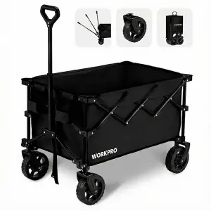 WORKPRO WP285015 80Kg 4 Tekerli Katlanabilir Ağır Hizmet Taşıma Arabası