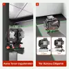 KOBB KBL36GTP Profesyonel Li-ion Şarjlı 4X360⁰ LCD Ekran Otomatik Hizalamalı Yeşil Çapraz Çizgi Lazer Distomat+Tripod