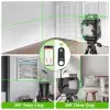 KOBB KBL36GTP Profesyonel Li-ion Şarjlı 4X360⁰ LCD Ekran Otomatik Hizalamalı Yeşil Çapraz Çizgi Lazer Distomat+Tripod