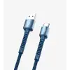 Linktech K552 Safe 3A Örgülü Metal Başlı USB Tip-C Şarj Kablosu