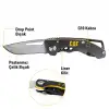 CAT DA980010 Kemer Askı Kancalı Katlanabilir 12CM Paslanmaz Çelik Kamp Çakısı
