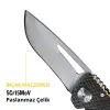CAT DA980010 Kemer Askı Kancalı Katlanabilir 12CM Paslanmaz Çelik Kamp Çakısı