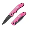 CAT DA980060 Kemer Askı Kancalı Katlanabilir 15CM Paslanmaz Çelik Pembe Kamp Çakısı