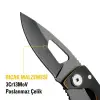 CAT DA980266 Kemer Askı Kancalı Karabinalı Katlanabilir 13CM Paslanmaz Çelik Siyah Kamp Çakısı