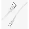 Linktech K602 Safe 3A USB-A Tip-C USB Şarj Kablosu Beyaz