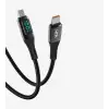 Linktech K680 Dijital Göstergeli PD 100W Çinko Başlı Tip-C Tip-C Şarj Kablosu