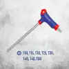 WORKPRO WP200543 8 Parça CR-V T Tipi Uzun Delikli Torx Profesyonel Allen Anahtar Takımı