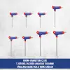 WORKPRO WP200543 8 Parça CR-V T Tipi Uzun Delikli Torx Profesyonel Allen Anahtar Takımı