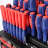 WORKPRO WP200560 100 Parça Duvar Askı Aparatlı Profesyonel CR-V Manyetik Tornavida ve Bits Uç Seti