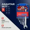 WORKPRO WP202501 Cr-V 6 Parça Profesyonel Kombine Anahtar Takımı