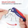 WORKPRO WP211006 Ağır Hizmet Paslanmaz Çelik Gövde Katlanır Rötuş Maket Bıçağı + 6 Adet Yedek Bıçak