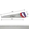 WORKPRO WP215007 500mm SK5 7 TPI Ağır Hizmet Tipi El Testeresi