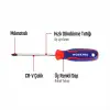 WORKPRO WP221036 PZ1x100mm CR-V Manyetik Profesyonel Yıldız Tornavida