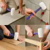 WORKPRO WP241040 57mm 450Gr PVC PP Saplı Beyaz Kauçuk Tokmak