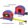 WORKPRO WP261044 8Mx25mm Naylon Kaplama Sarı Çift Taraflı Manyetik Çelik Şerit Metre