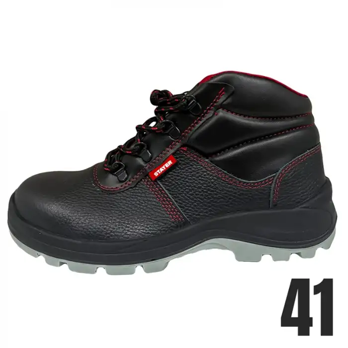 Baskılı Deri Çelik Burun ve Çelik Arataban Bot Çift Dansite PU-PU Taban