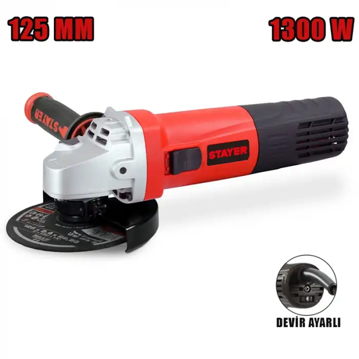 DEVİR AYARLI AVUÇ TAŞLAMA  125mm 1300W