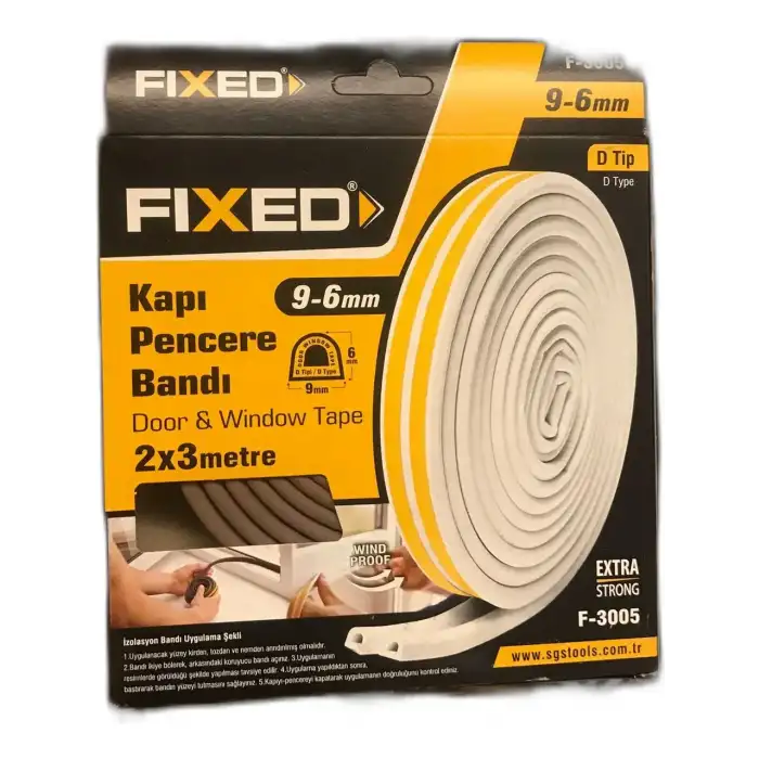 FİXED KAPI PENCERE BANDI BEYAZ 3 Metre