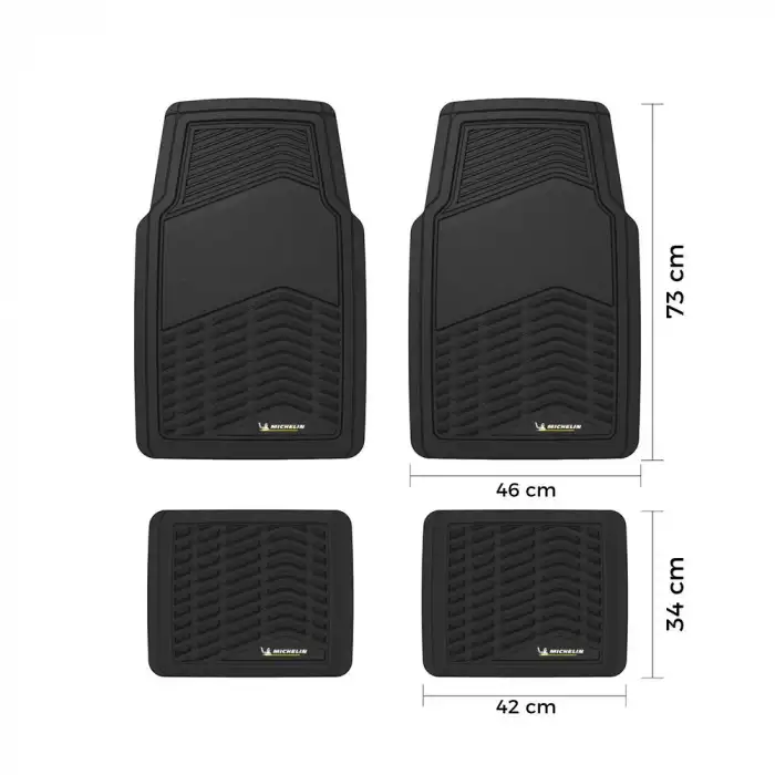 Michelin MC33856 Tüm Araçlara Uyumlu 4 Parça Üniversal 3D Havuzlu Oto Paspas