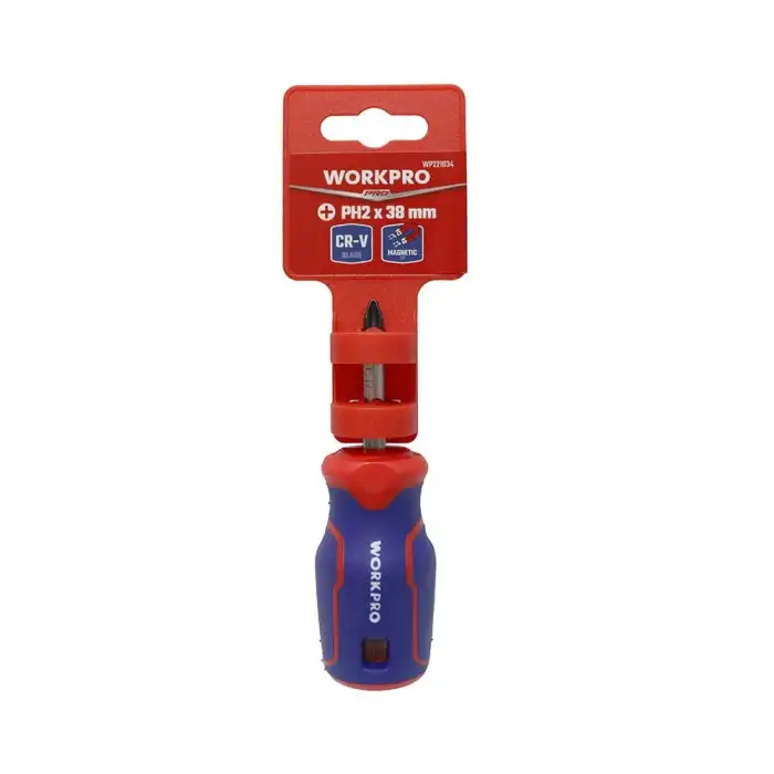 WORKPRO WP221034 PH2x38mm CR-V Manyetik Profesyonel Yıldız Topaç Tornavida