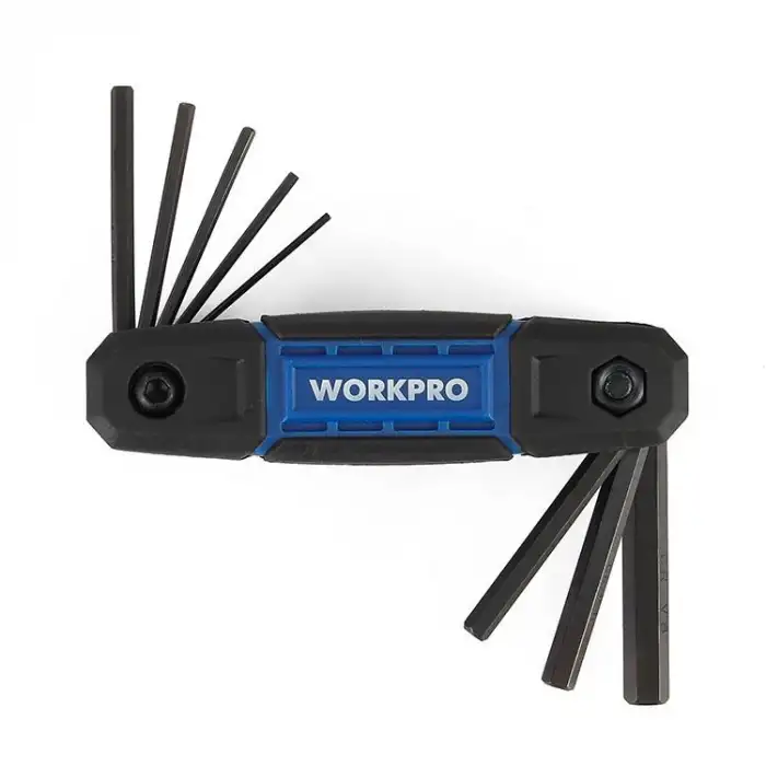 WORKPRO WP222028 8 Parça CR-V Metrik Çakı Tipi Profesyonel Allen Anahtar Takımı