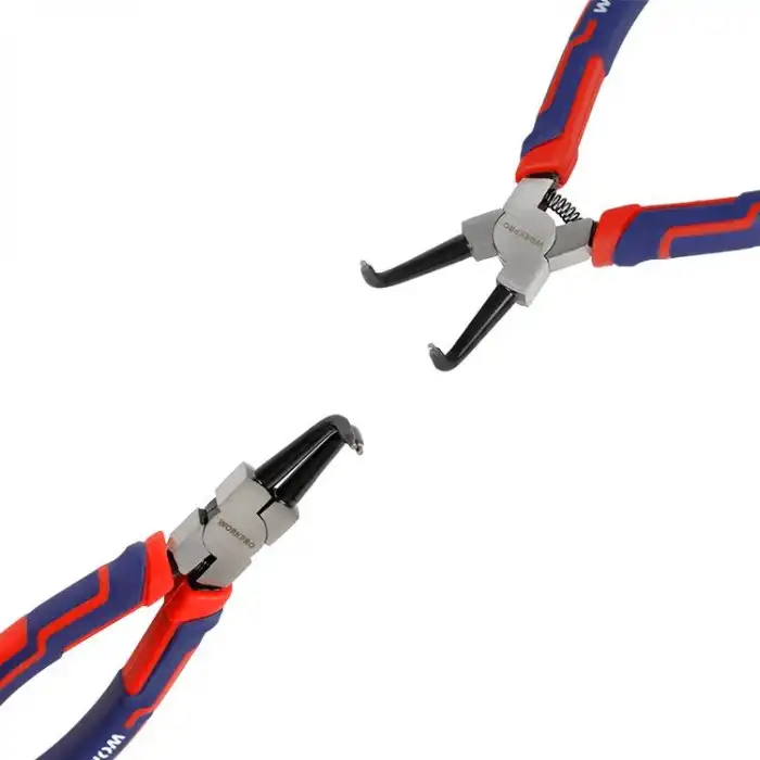 WORKPRO WP231153 180MM Cr-V Eğri Uçlu Yaylı Profesyonel Dış Segman Pensesi