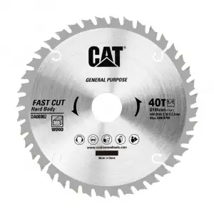 CAT DA08002 184x30mm Ahşap Kesme Elmas, Daire Testere Bıçağı 40 Diş