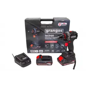 Grangos GCD20-T2 20V 2 Ah Çift Akülü Darbesiz Matkap Vidalama