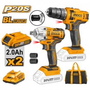 Li-ion Akülü 2 li Kombo Set - Matkap ve Somun sıkma  20V 2.0 Ah