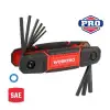 WORKPRO WP222029 9 Parça CR-V İnç Çakı Tipi Profesyonel Allen Anahtar Takımı