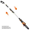WORX WG349E 20Volt 2.0Ah Li-ion Tek Akülü 20CM Profesyonel Teleskobik Saplı Açı Ayarlı Zincirli Dal Budama