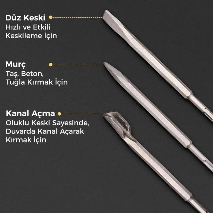 CAT DA03902 17 Parça Tungsten Karbür SDS-Plus Beton Kırıcı/Delici Matkap Ucu