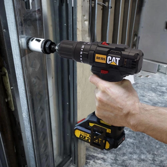 CAT DX155.1 18Volt/2.0Ah Li-ion Çift Akülü Profesyonel Şarjlı Darbeli Matkap