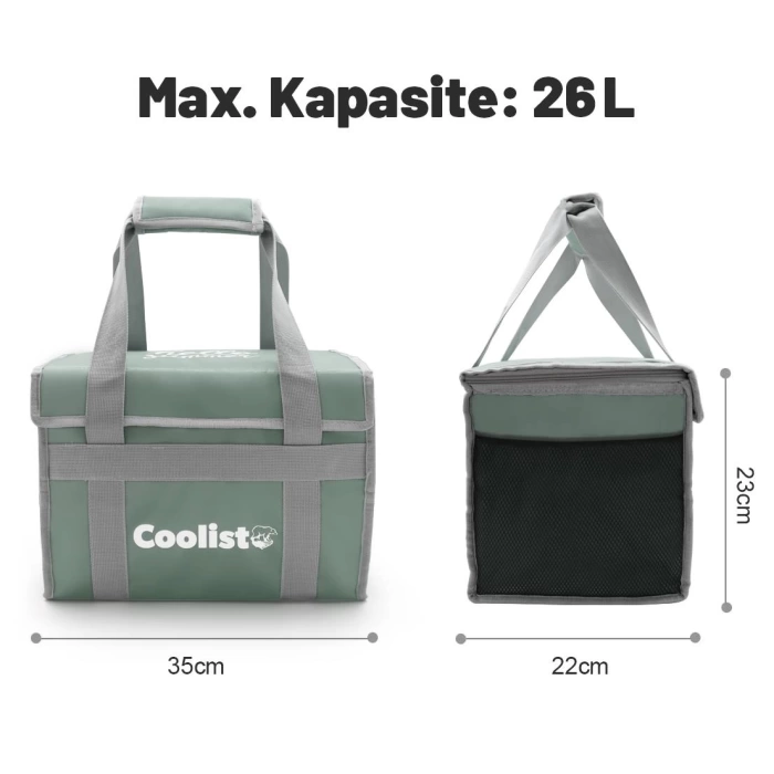 Coolist CL26LG 26 Litre Katlanabilir Termos Bez Çanta / Buzluk