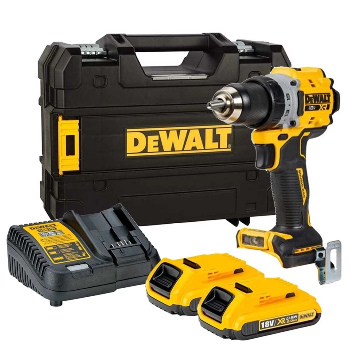 Dewalt DCD800D2T 18V 2.0AH Li-Ion Kömürsüz Çift Akülü Darbesiz Matkap