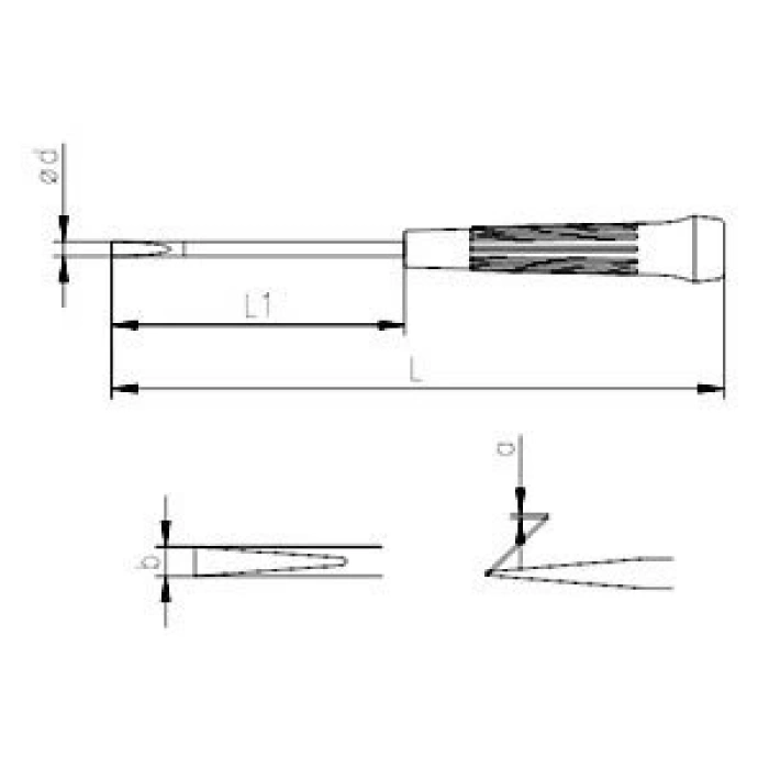 İzeltaş 4500173100 Elektronikçi Tip (Klemens) Düz Uçlu Tornavida 3x100