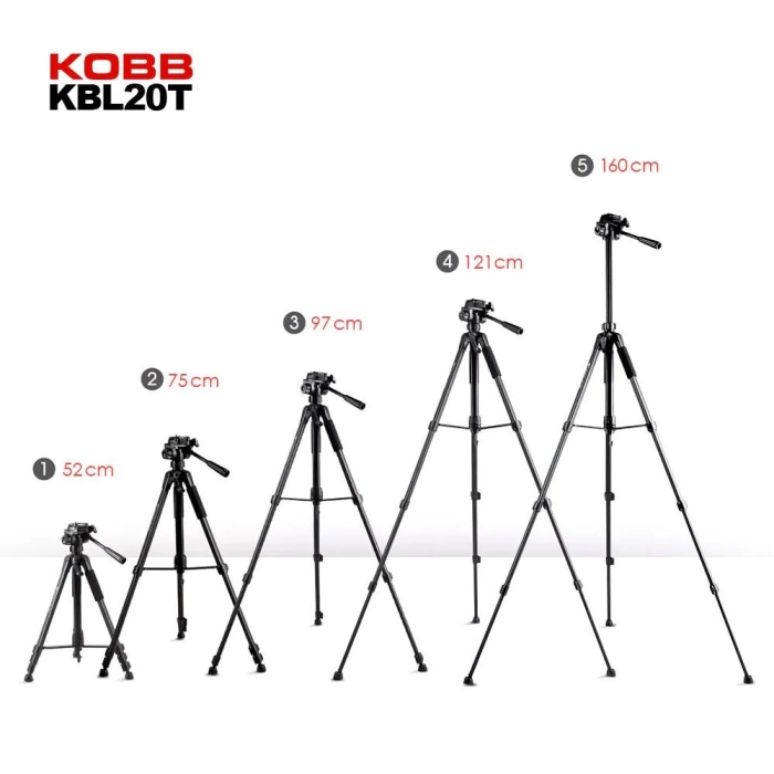 KOBB KBL20T 160CM Su Terazili Profesyonel Alüminyum Lazer Tripod