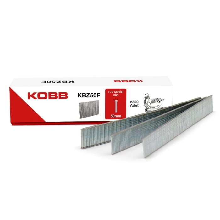 KOBB KBZ50F 50mm 2500 Adet F/E/J/8 Serisi Ağır Hizmet Tipi Kesik Başlı Çivi