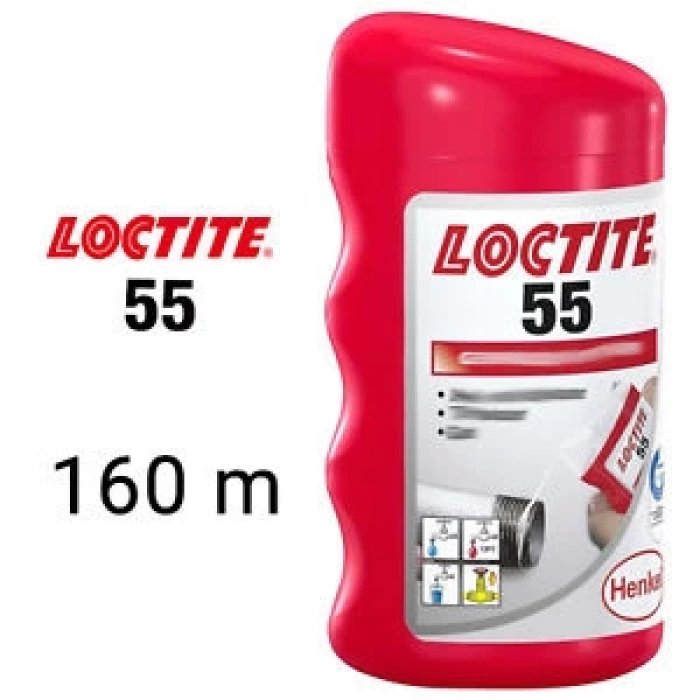 Loctite 55 Boru ve Dişli Sızdırmazlık İpi Teflon Bant 160 Metre