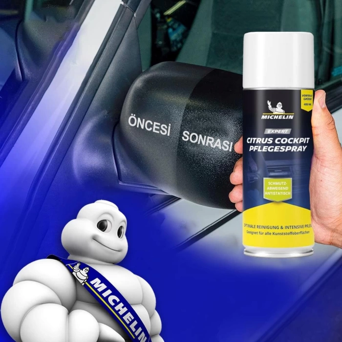 Michelin MC21032 400ml Torpido, Plastik Temizleyici ve Bakım Spreyi Limonlu