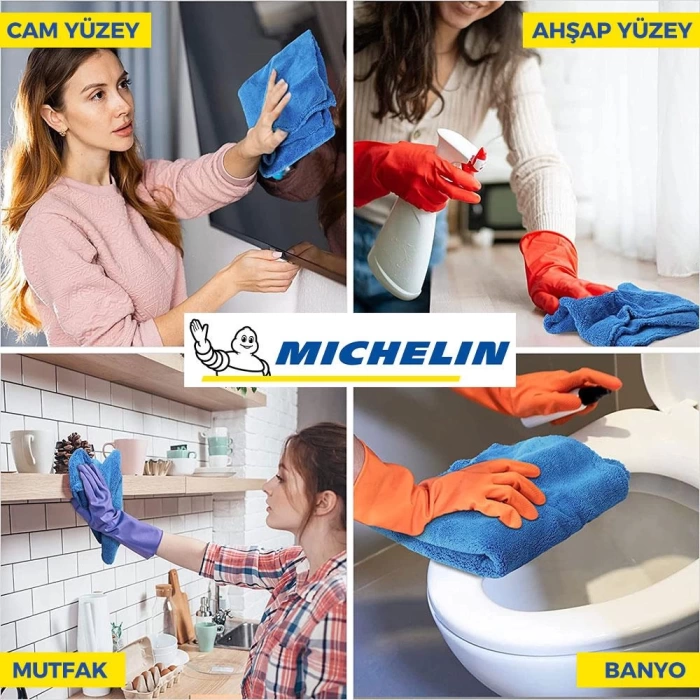 Michelin MC3504 40X30cm Süper Emici Mikrofiber Havlu, 12 Adet