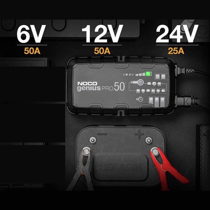 NOCO GENIUSPRO50 6V/12V/24V 1000A Akıllı Akü Şarj ve Akü Bakım/Desülfatör/Power Supply